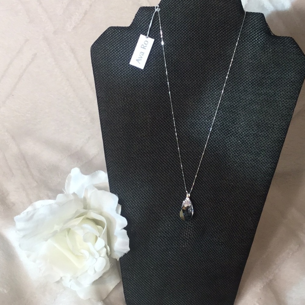 🆕NWT Ava Ro Sterling Silver Swarovski Necklace